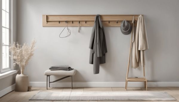 Rangement design pour la déco scandinave : le porte manteau